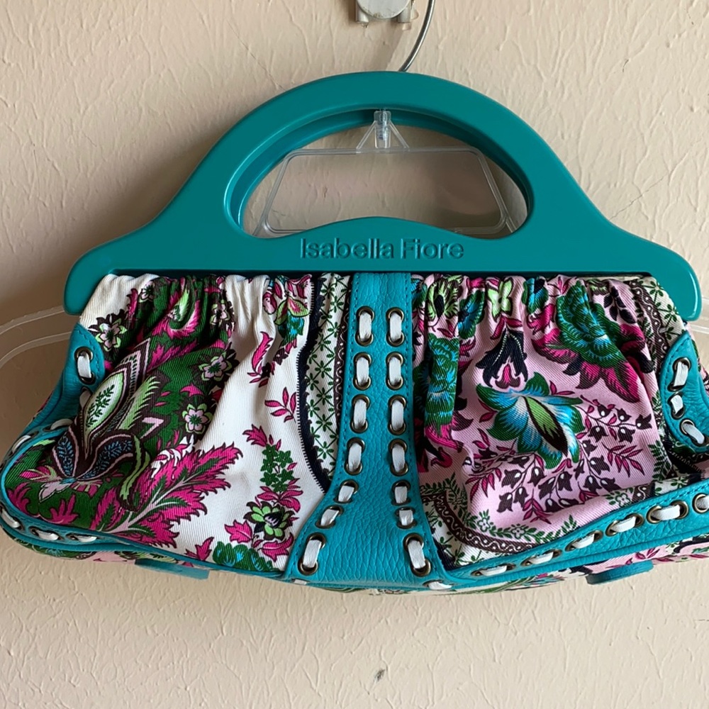 Isabella Fiore Swiss Miss Wood Handle Frame bag